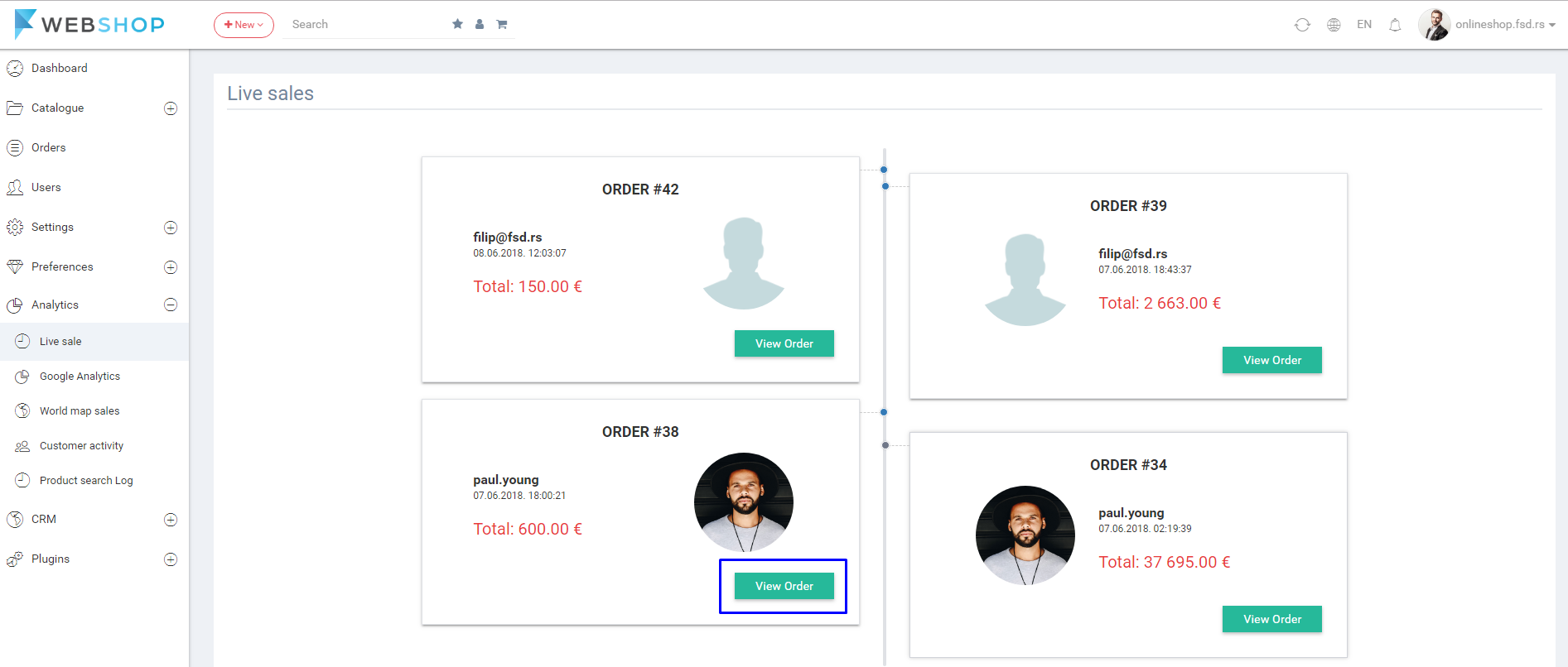 View order