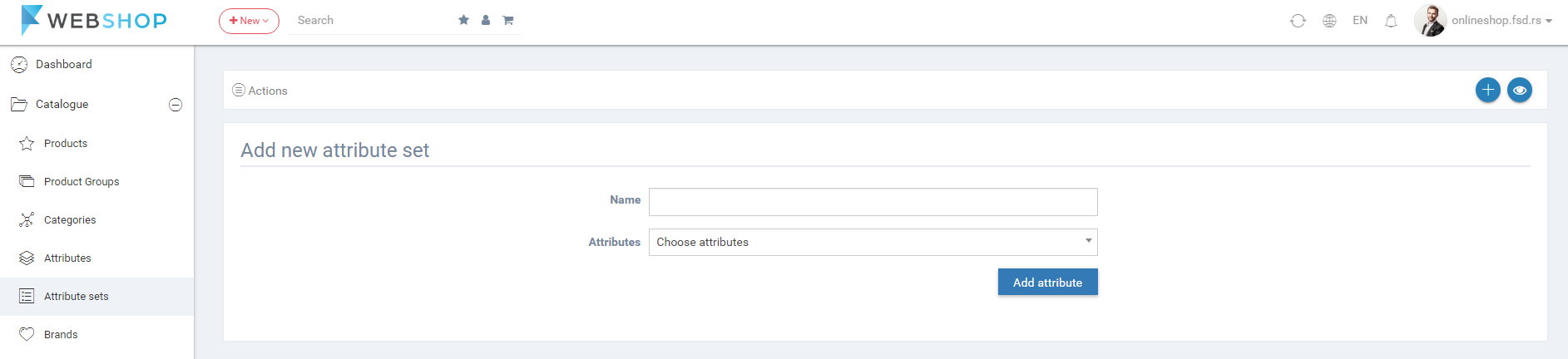 Add attribute set