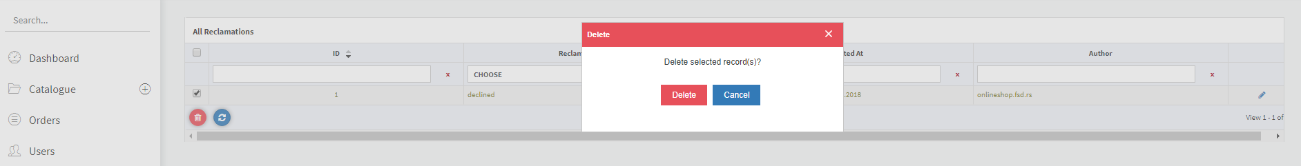 Delete reclamation