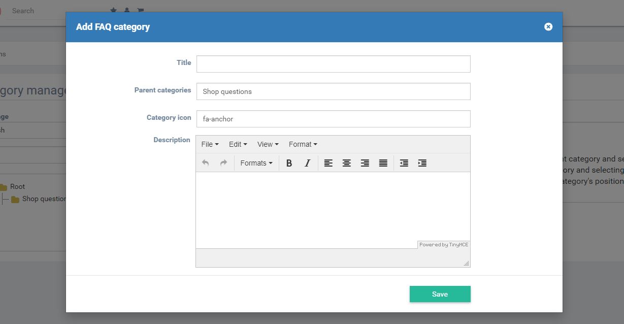 Add faq category page