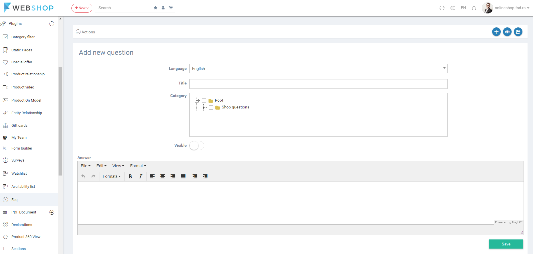 Add faq question