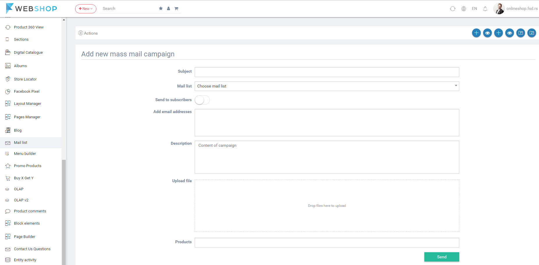 Add mail campaign