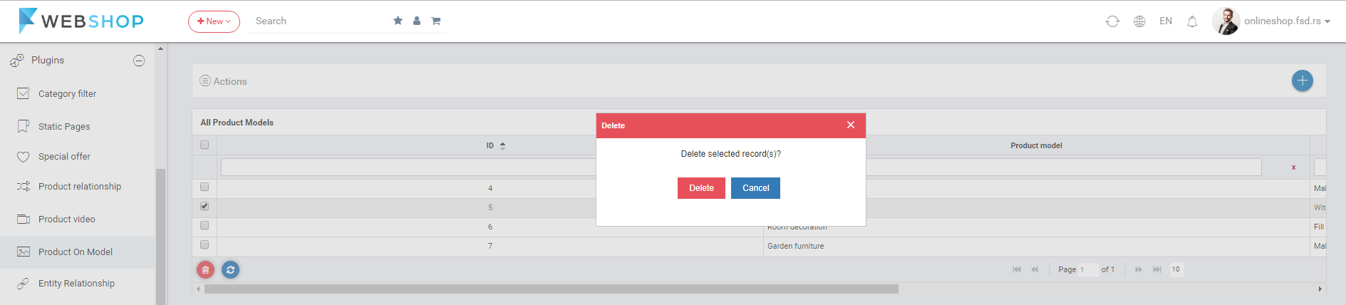 Delete solution