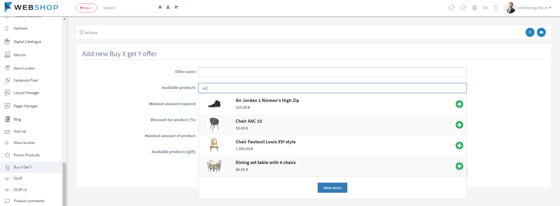 Search gift product