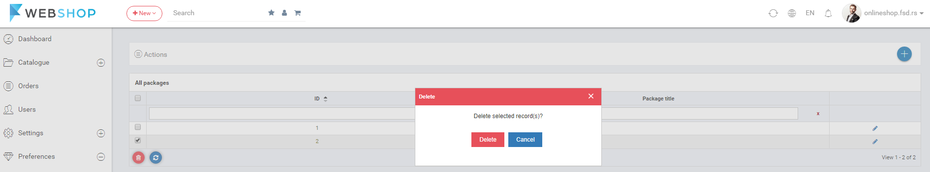 Delete package