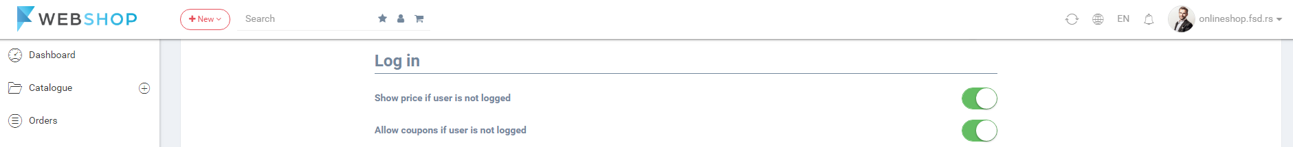 Log in